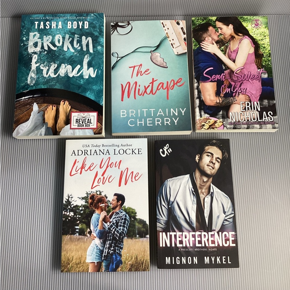 Signed Set of 5 Mixed Tropes/Genres Contemporary Romance Books